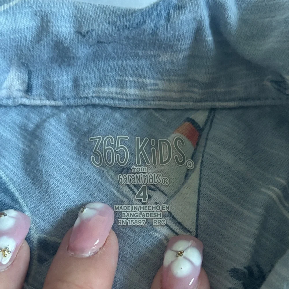 Kids Blue Button Down Shirt - Picture 3 of 3